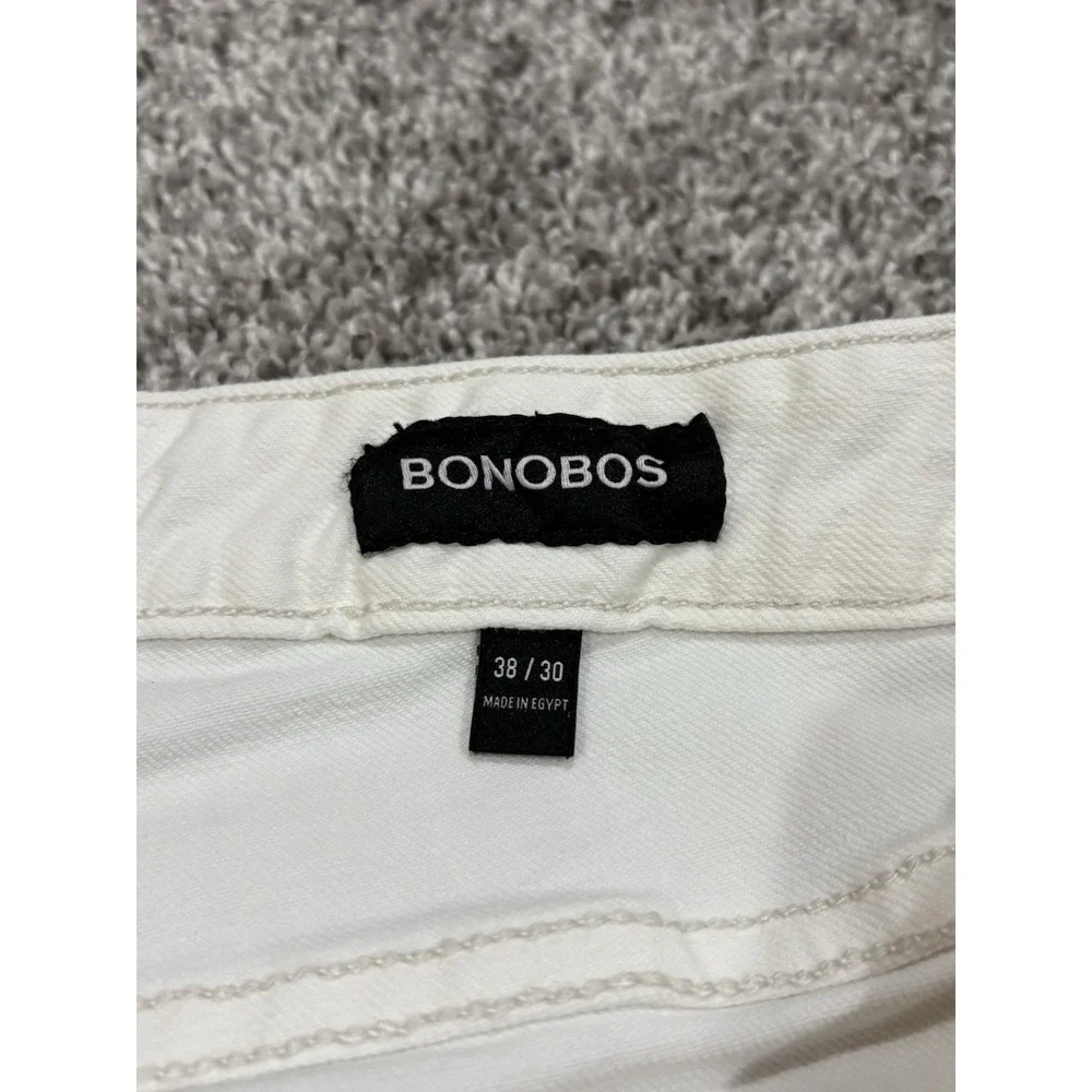 Bonobos Athletic Fit Jeans Mens 38x30‎ Off White Denim Five Pocket Pants